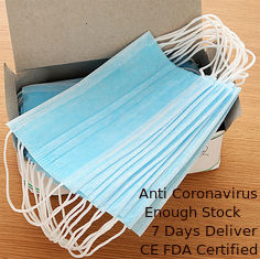 Κίνα Μάσκα προσώπου Earloop Comforable 3 προστασία πτυχών με διευθετήσιμο Nosepiece προμηθευτής